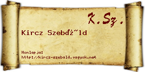 Kircz Szebáld névjegykártya